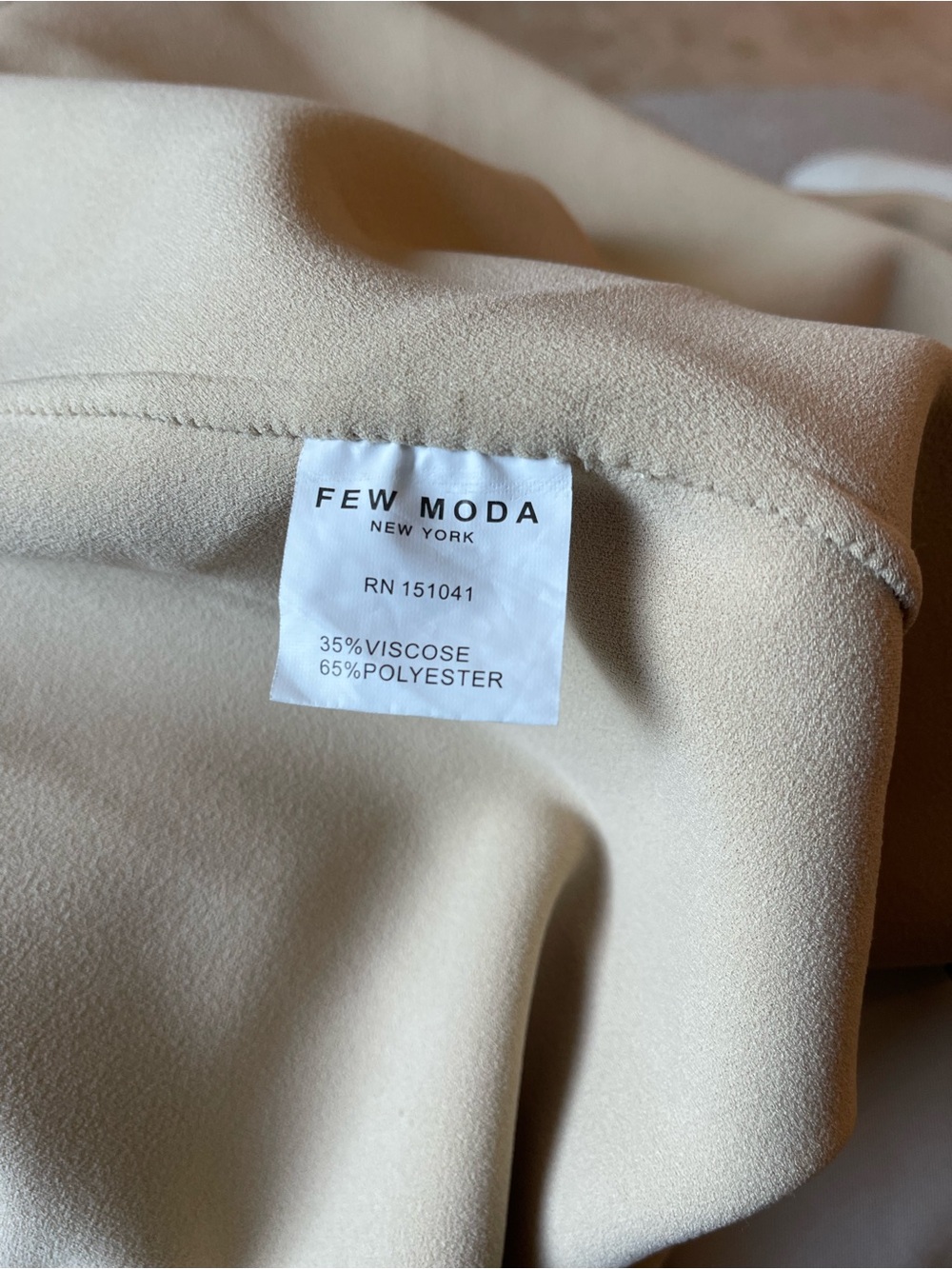 Few Moda Ivory Deep V Pinafore Midi Dress Utility Pockets Romantic Minimalism S - Picture 7 of 9